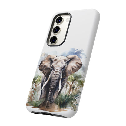Majestic Watercolor Elephant Mobile Cover – Artistic Wildlife Design