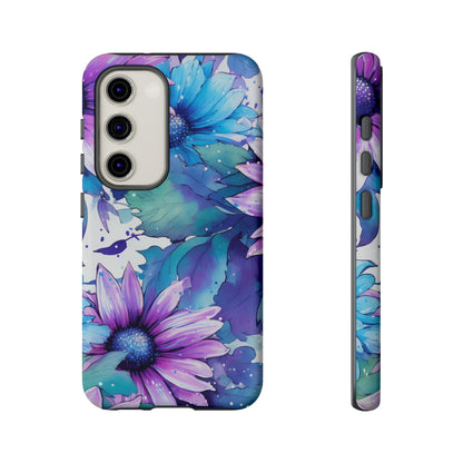 Dreamy Blue & Purple Floral Watercolor Mobile Case