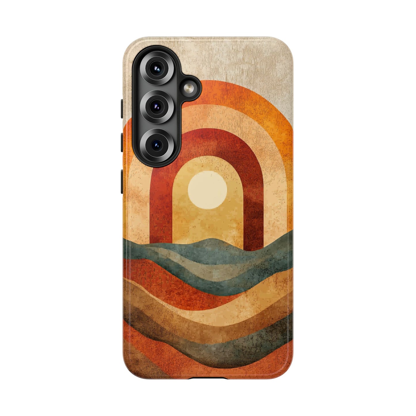 Vintage Sunset Boho Rainbow Phone Case for iPhone, Pixel & Samsung
