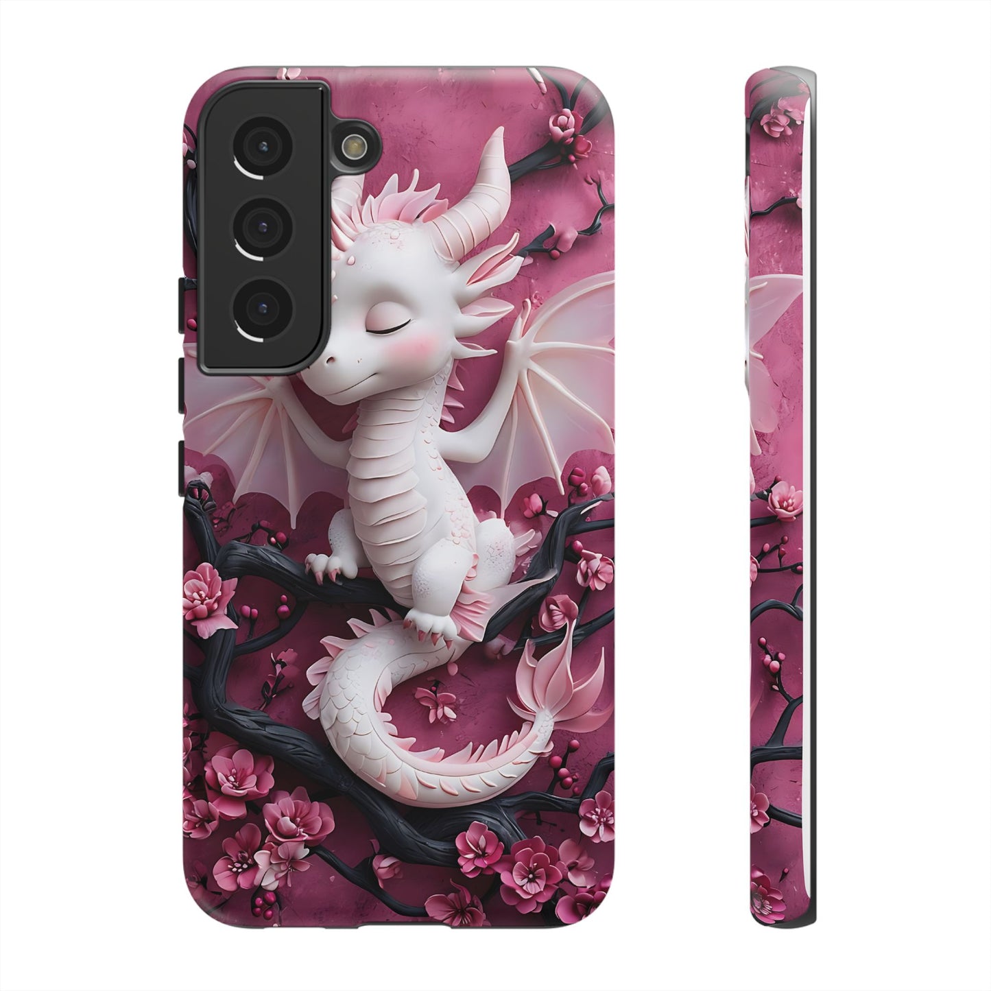 Whimsical 3D Relief Artwork Of A Cute Dragon phone case design