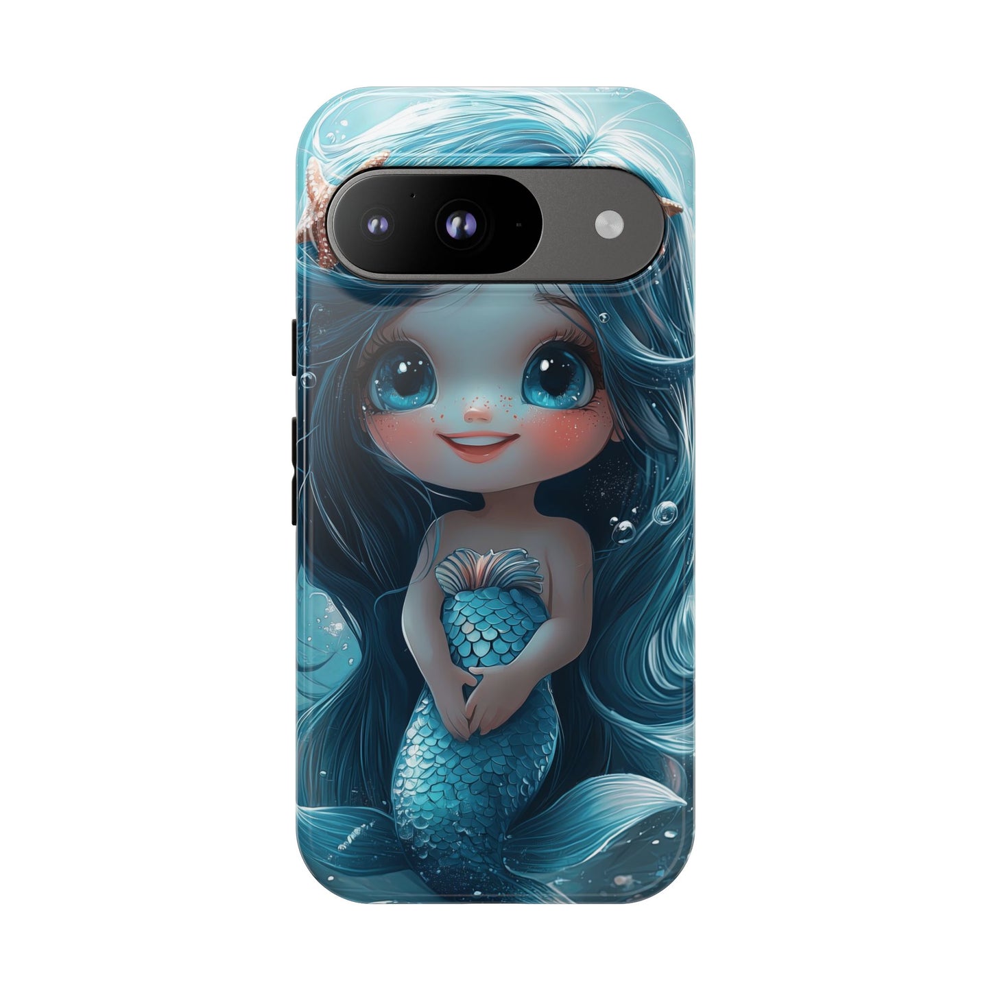 Bubble Bliss - Cute Chibi Mermaid Ocean Phone Case for iPhone, Samsung & Pixel