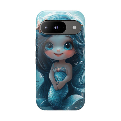 Bubble Bliss - Cute Chibi Mermaid Ocean Phone Case for iPhone, Samsung & Pixel