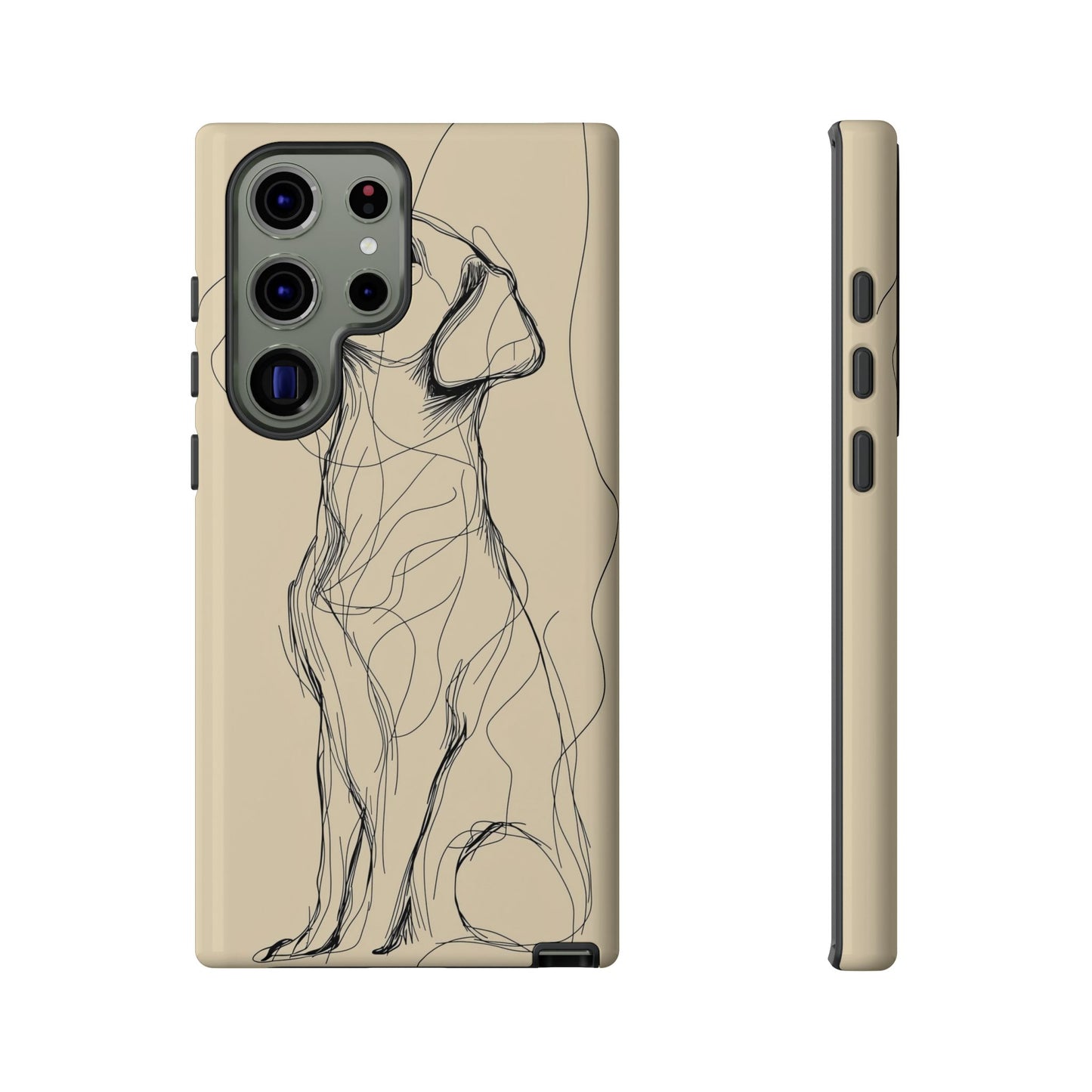 Loyal Lines: Abstract Dog Sketch Phone Case for iPhone, Samsung & Pixel