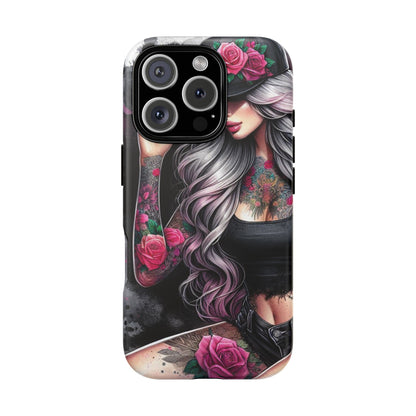 Ink & Roses – Edgy Floral Rebel Mobile Cover