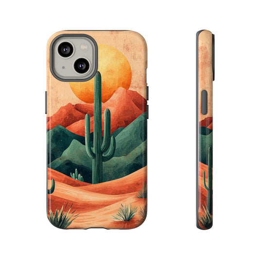 Sunset Cactus Dreams Boho Phone Case for iPhone, Pixel & Samsung