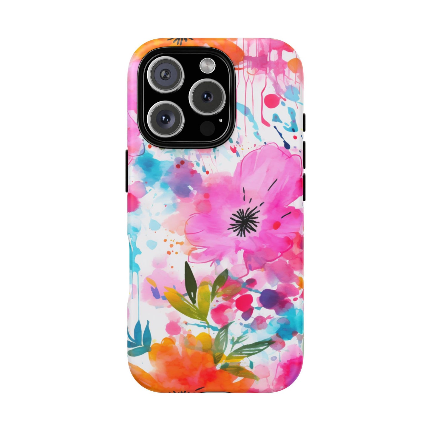 Vibrant Watercolor Floral Phone Case – Artistic & Colorful Design