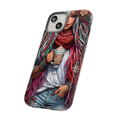 Boho Winter Queen – Cozy Dreads & Holiday Vibes Mobile Cover