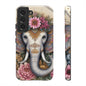 Elegant Floral Elephant Mobile Cover – Royal Mandala Art