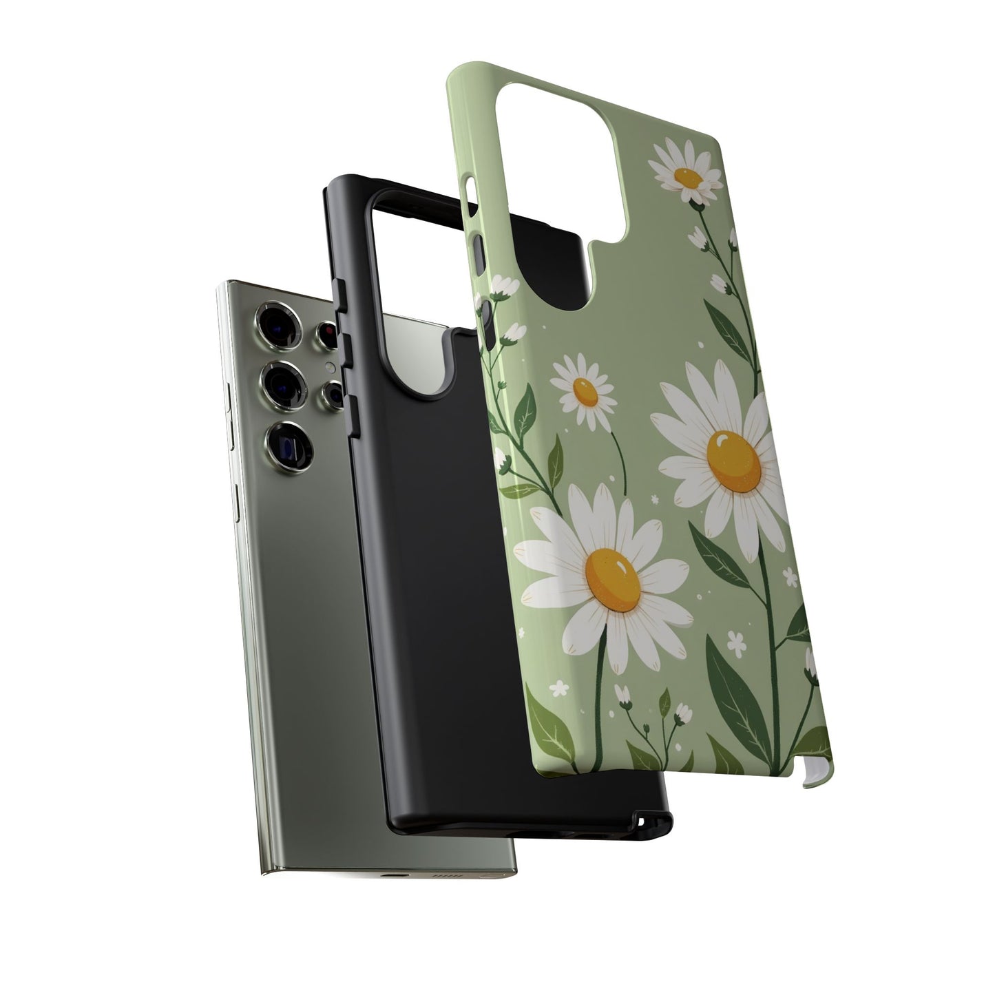 Green Floral Case, Daisy Pattern Design, Iphone Case Design, Perfect Gift For Her