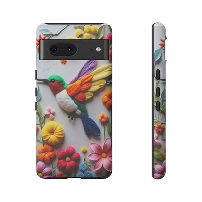 Elegant Hummingbird with Floral Mosaic Design | Nature's Artistic Vibes | Pixel 8 pro