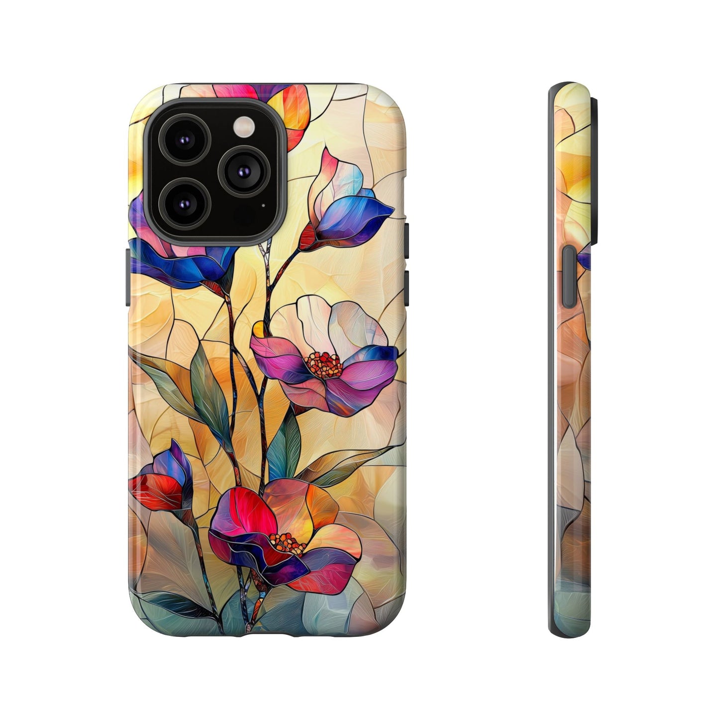 Pastel Garden – Dreamlike Stained Glass Phone Case for iPhone, Samsung & Pixel
