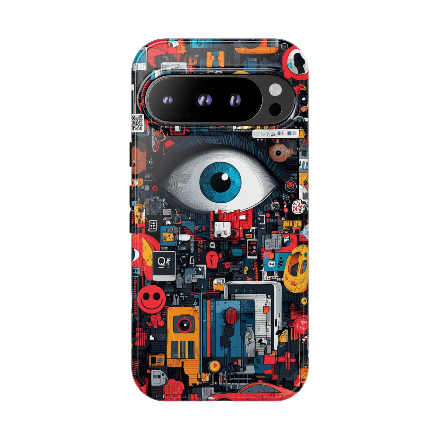 Contemporary Art Phone Case – Basquiat Graffiti Cover - iPhone, Samsung & Google Pixel Cover - Artistic Painting Case,  Art Lover Gift