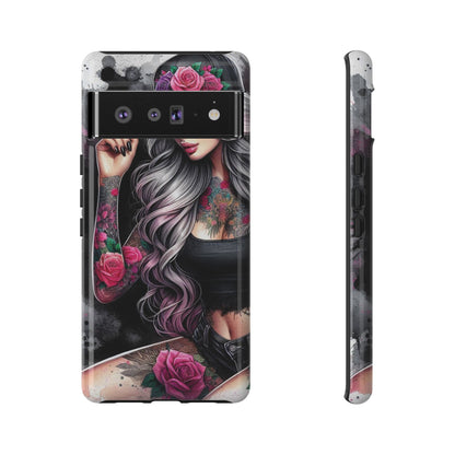 Ink & Roses – Edgy Floral Rebel Mobile Cover