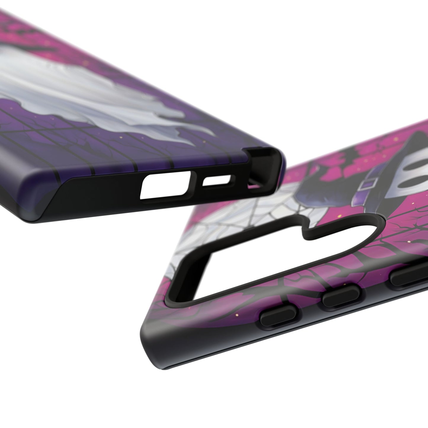Stylized Halloween Illustration of a Ghost in Stained Glass  phone case design.