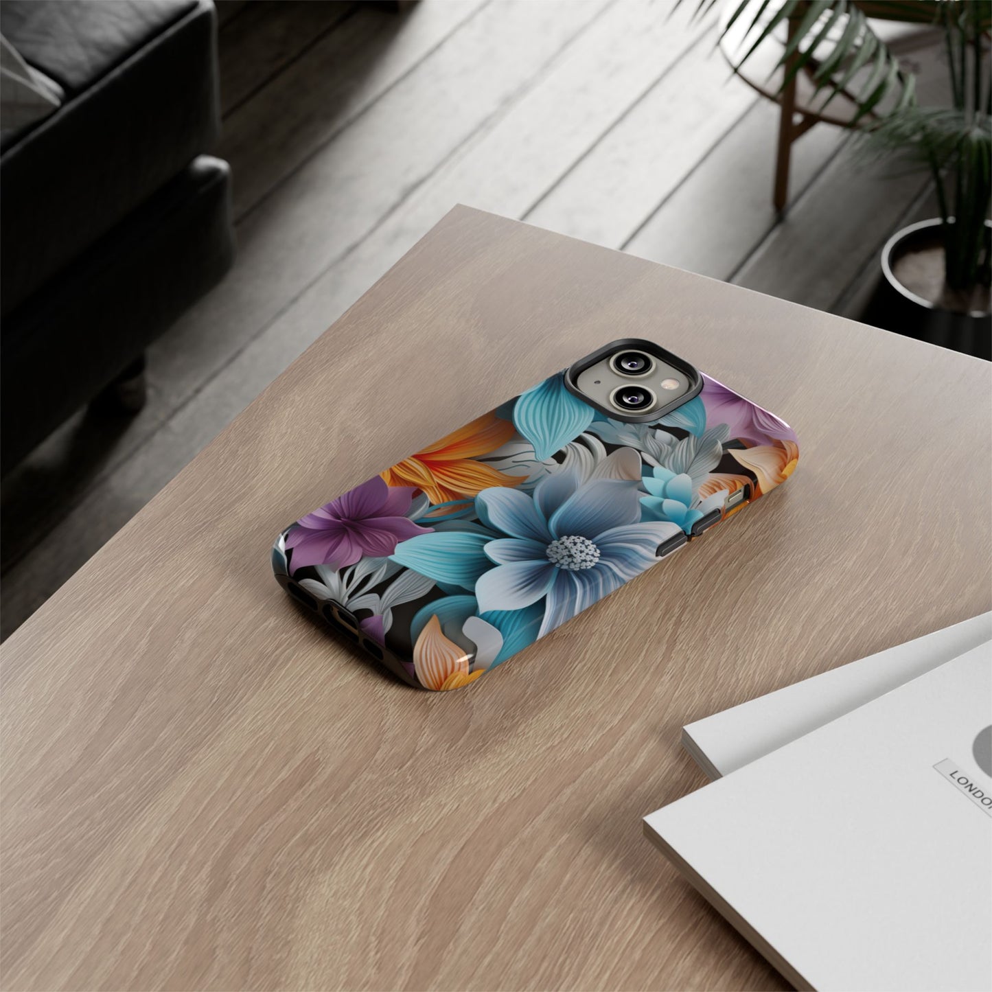 Elegant 3D Floral Bloom Mobile Case – Vivid & Artistic
