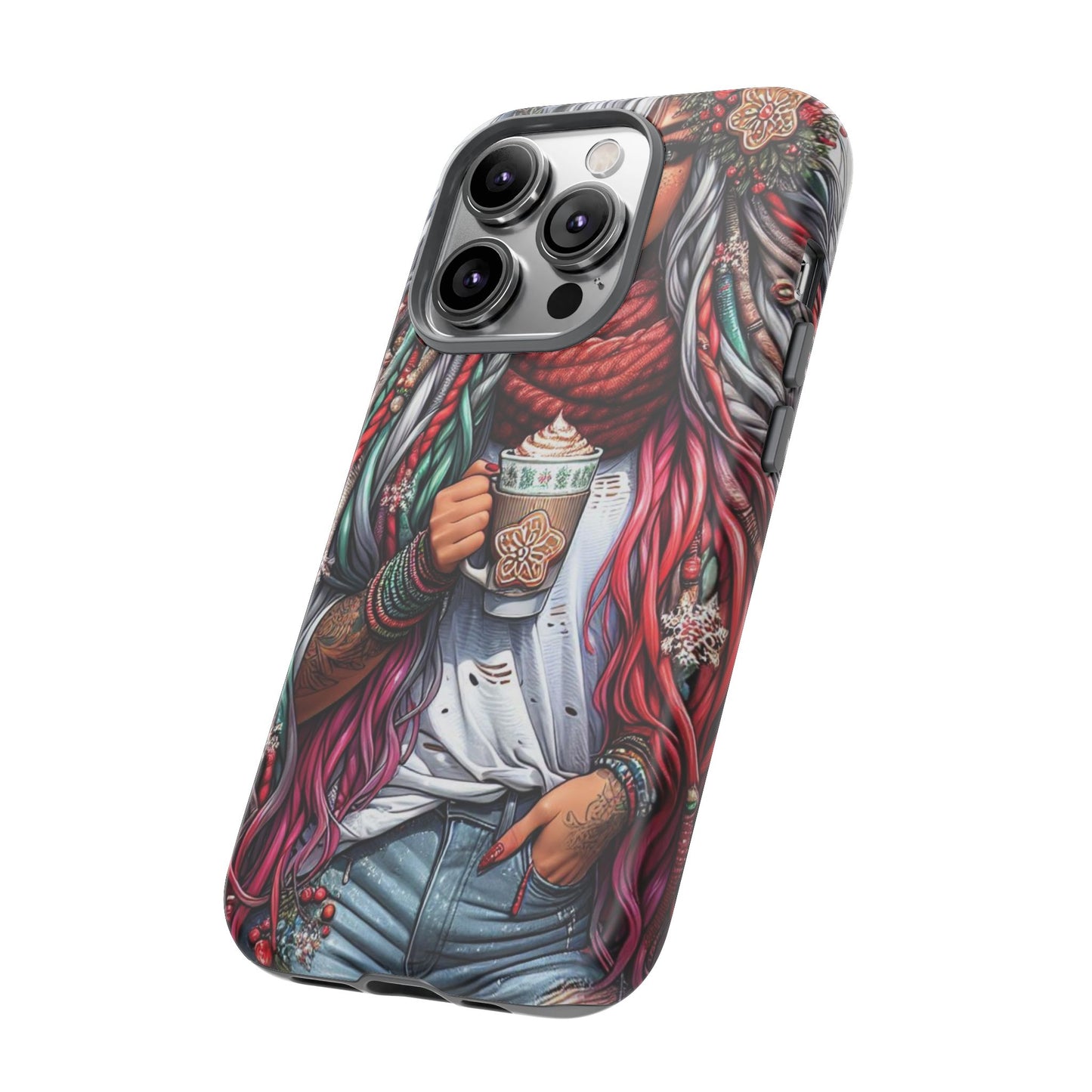 Boho Winter Queen – Cozy Dreads & Holiday Vibes Mobile Cover