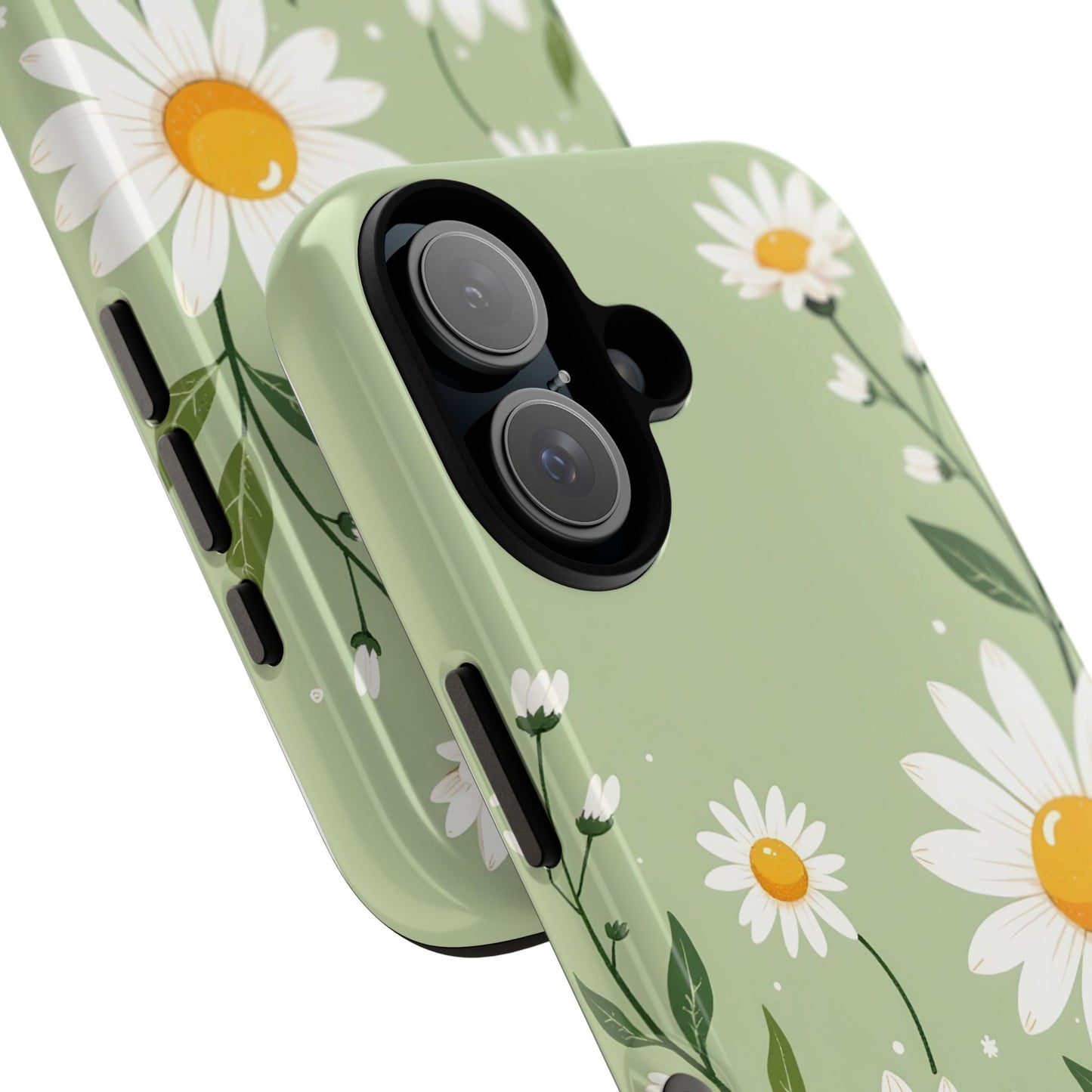 Green Floral Case, Daisy Pattern Design, Iphone Case Design, Perfect Gift For Her