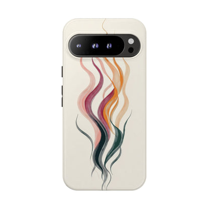 Whispering Waves – Elegant Line Art Abstract Phone Case for iPhone, Samsung & Pixel
