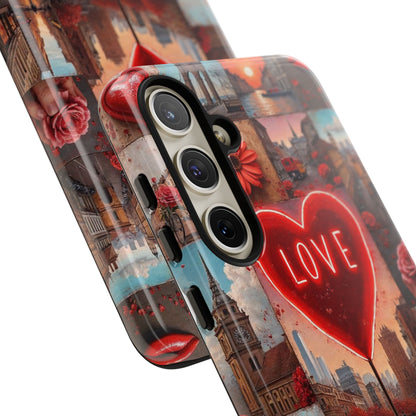 Neon Love Heart & Rose Phone Case