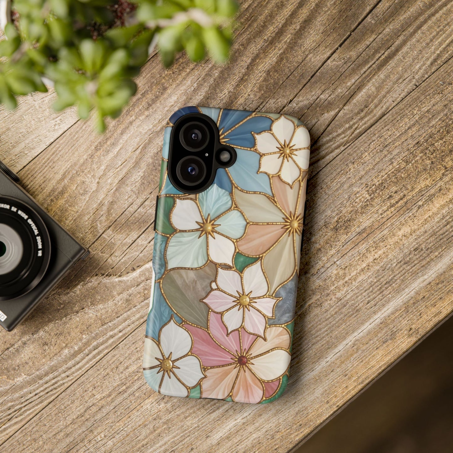 Floral Symphony: Stained Glass Elegance