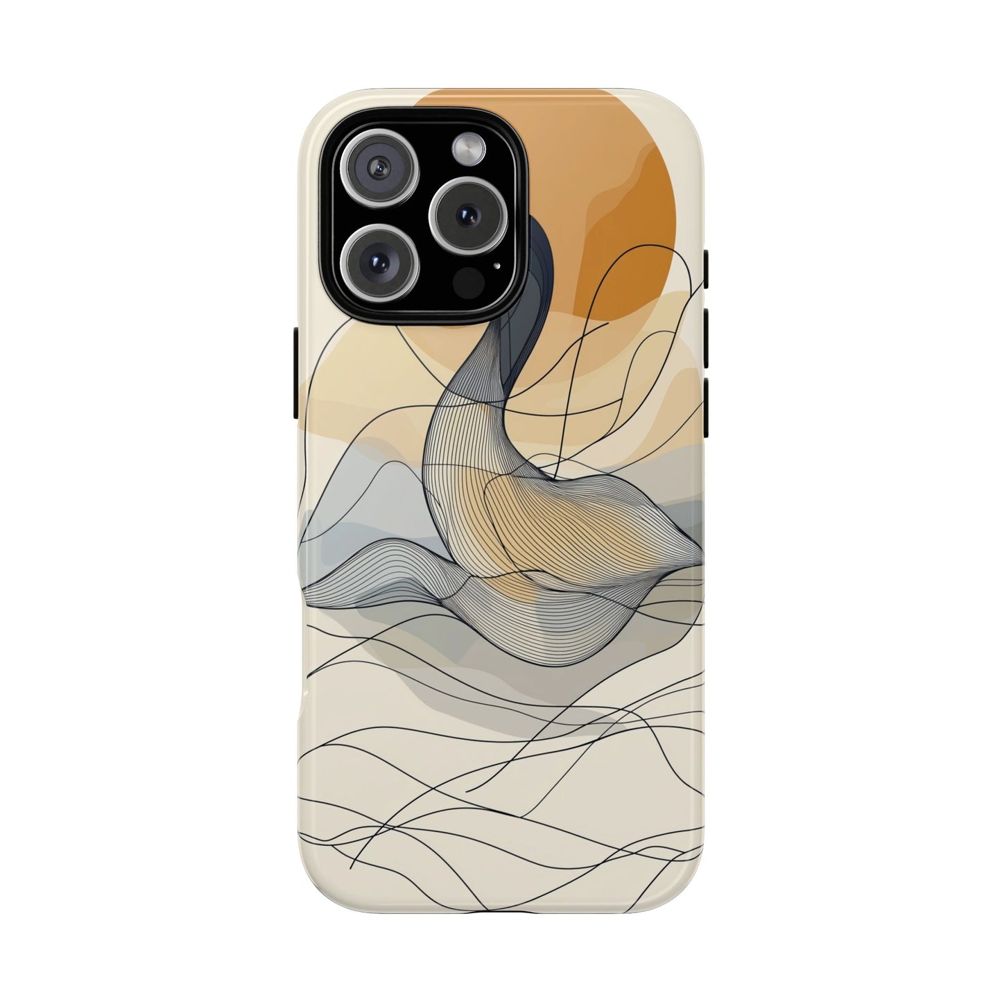 Serenity in Motion: The Abstract Swan Phone Case for iPhone, Samsung & Pixel