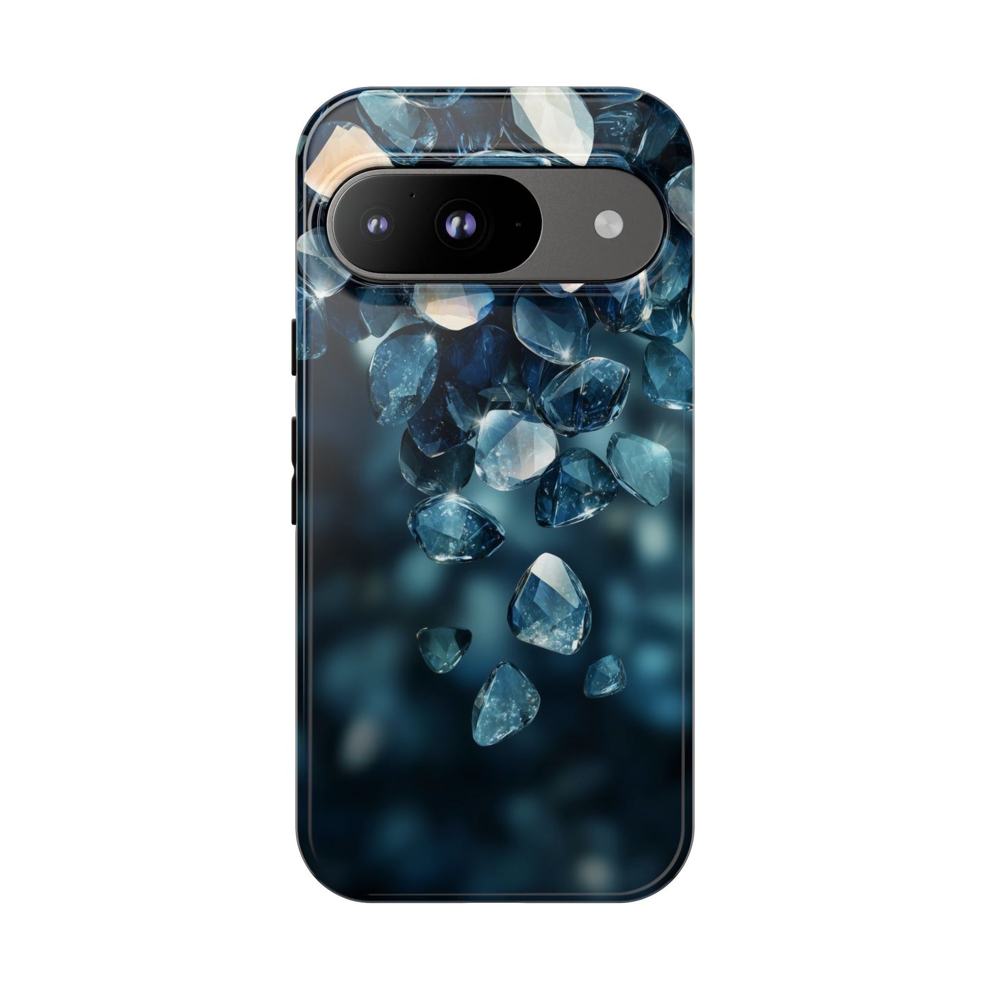 Blue Crystal Aesthetic Phone Case for iPhone, Google Pixel, Samsung
