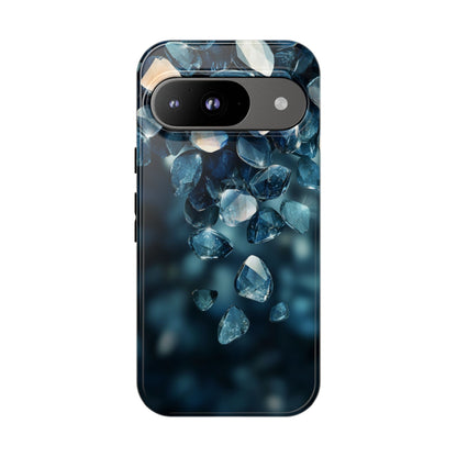 Blue Crystal Aesthetic Phone Case for iPhone, Google Pixel, Samsung