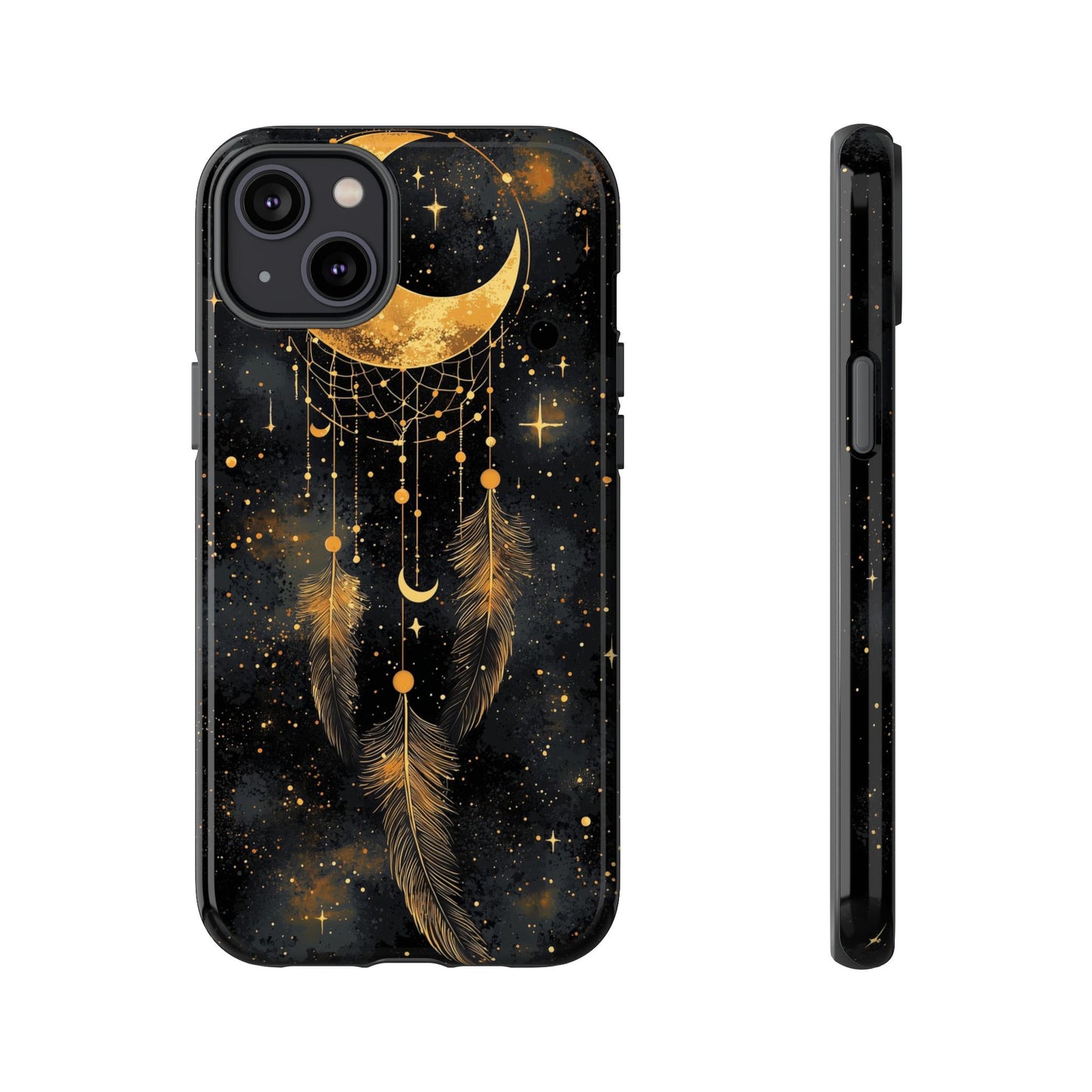 Golden Moon Boho Dreamcatcher Phone Case for iPhone, Pixel & Samsung