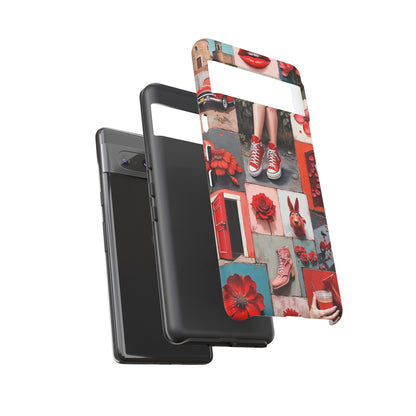 Red Sneakers & Roses Collage Phone Case