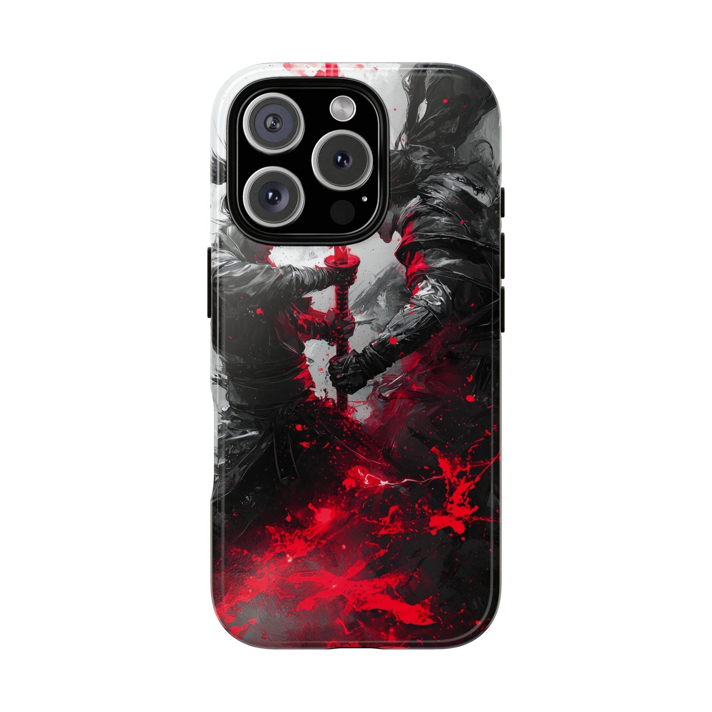 Duel of Fates | Red Energy Samurai Clash Phone Case for iPhone, Samsung & Pixel