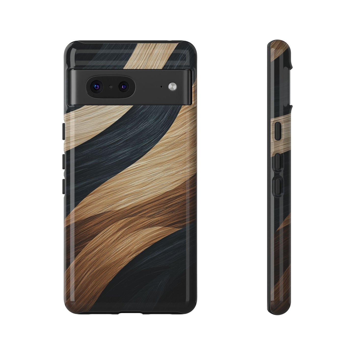 Metallic Black & Gold Zebra Stripes Phone Case for iPhone, Samsung & Google Pixel