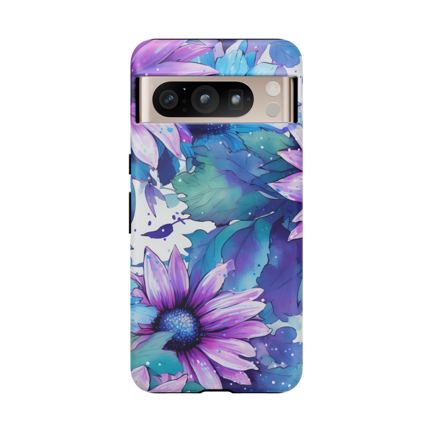 Dreamy Blue & Purple Floral Watercolor Mobile Case