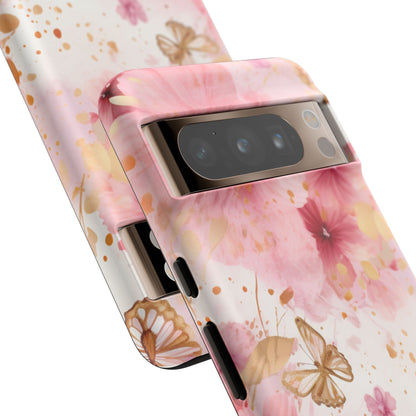 Blush Elegance Floral Mobile Case