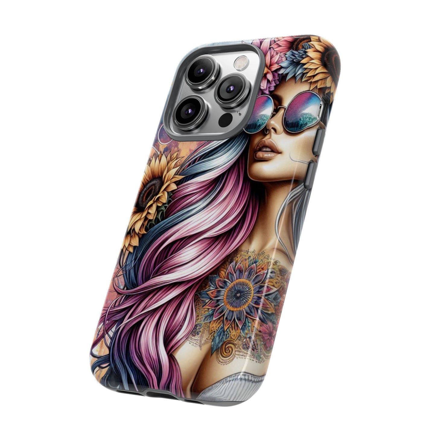 Bohemian Sunflower Queen – Retro Floral Fantasy Mobile Cover