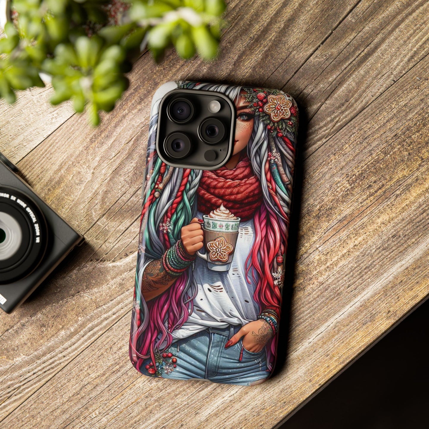 Boho Winter Queen – Cozy Dreads & Holiday Vibes Mobile Cover