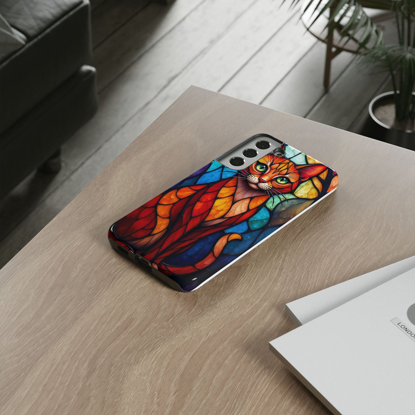 Geometric Cat: Colorful Abstract Portrait