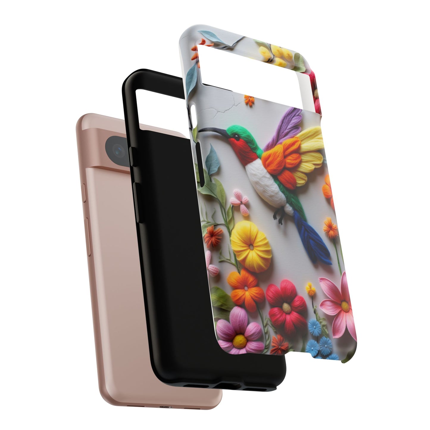 Elegant Hummingbird with Floral Mosaic Design | Nature's Artistic Vibes | Pixel 8 pro