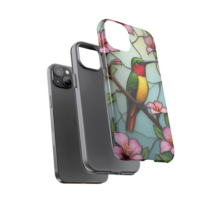 Elegant Hummingbird with Floral Mosaic | Artistic Nature Design