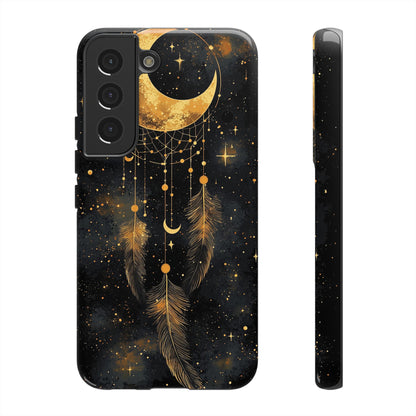 Golden Moon Boho Dreamcatcher Phone Case for iPhone, Pixel & Samsung