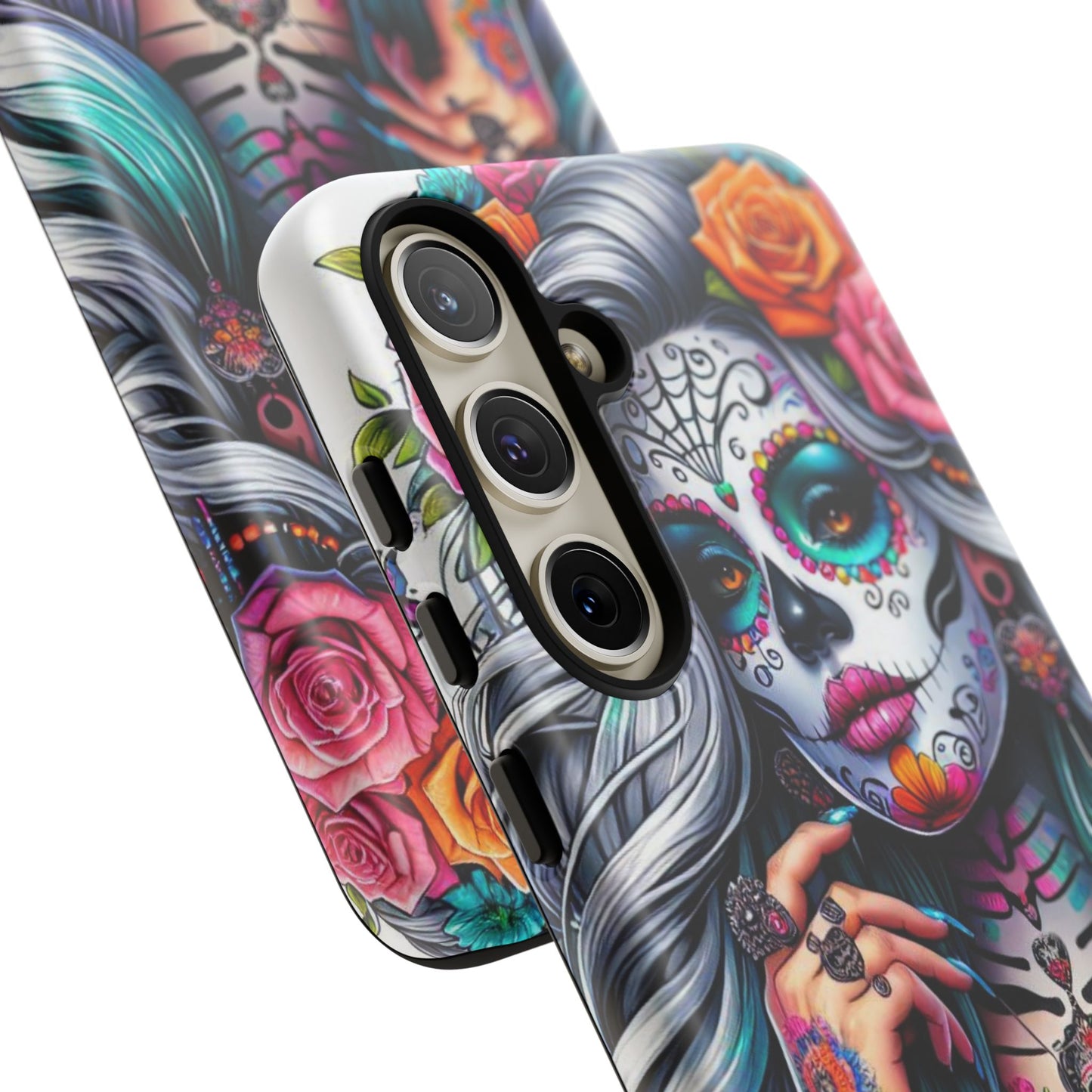 Sugar Skull Goddess – Día de los Muertos Floral Queen Mobile Cover