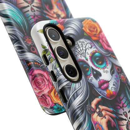 Sugar Skull Goddess – Día de los Muertos Floral Queen Mobile Cover