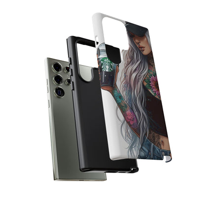 Tattooed Coffee Queen – Edgy Urban Aesthetic Mobile Cover
