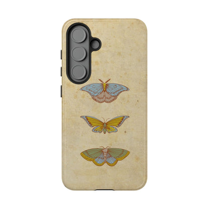 Minimal Vintage Butterfly Phone Case – Aesthetic Beige Background for iPhone, Samsung & Pixel