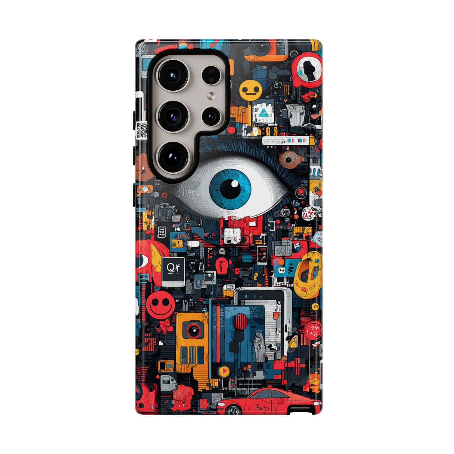 Contemporary Art Phone Case – Basquiat Graffiti Cover - iPhone, Samsung & Google Pixel Cover - Artistic Painting Case,  Art Lover Gift