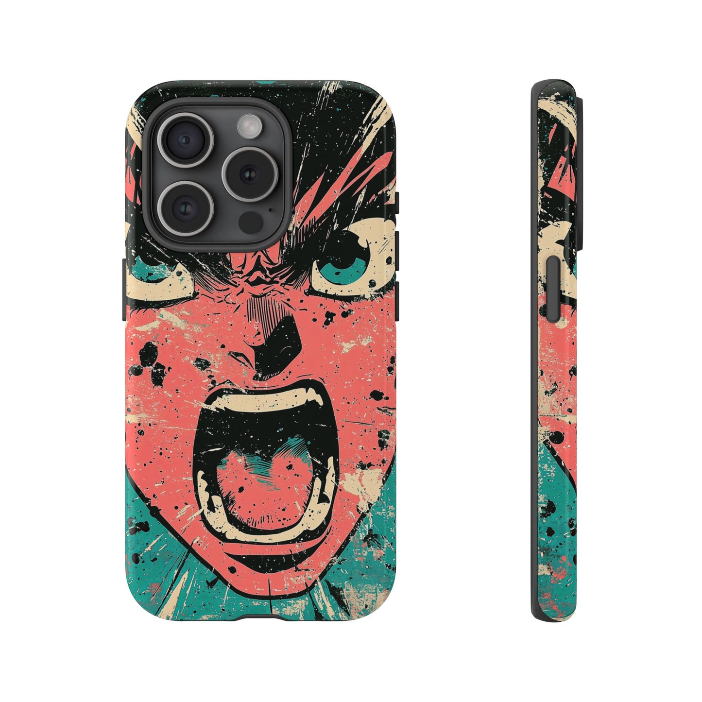 Rage Unleashed | Retro Scream Manga Phone Case for iPhone, Samsung & Pixel