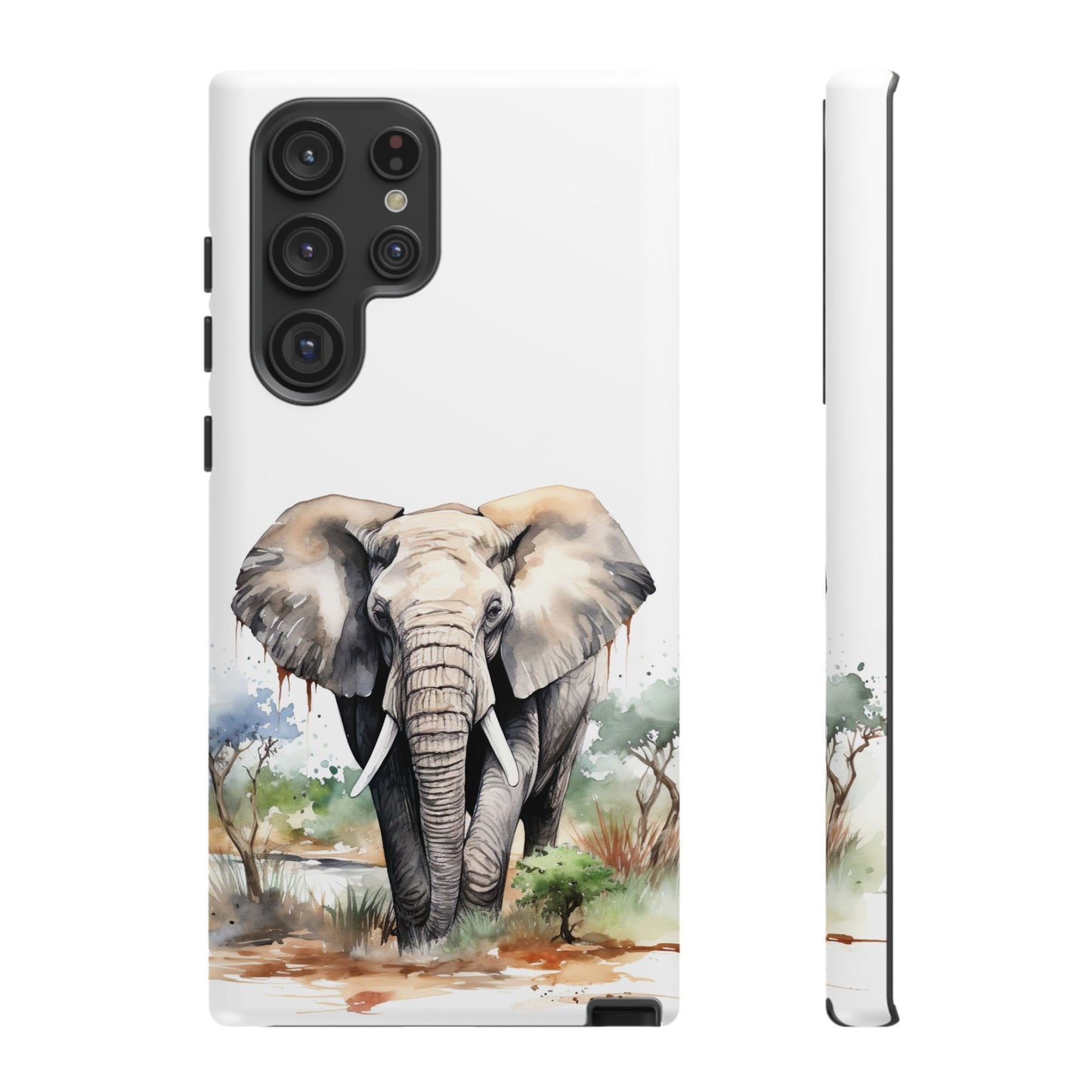 Safari Watercolor Elephant Mobile Cover – Artistic Wildlife Design