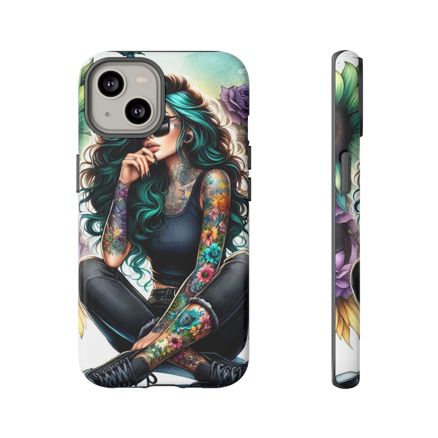 Urban Wildflower – Edgy Tattooed Beauty Mobile Cover