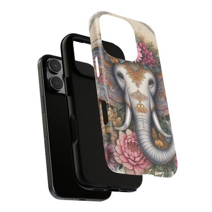 Elegant Floral Elephant Mobile Cover – Royal Mandala Art