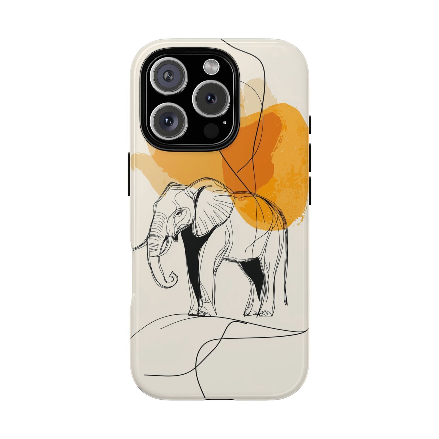 Grace in Strength: Abstract Elephant Sketch Phone Case for iPhone, Samsung & Pixel
