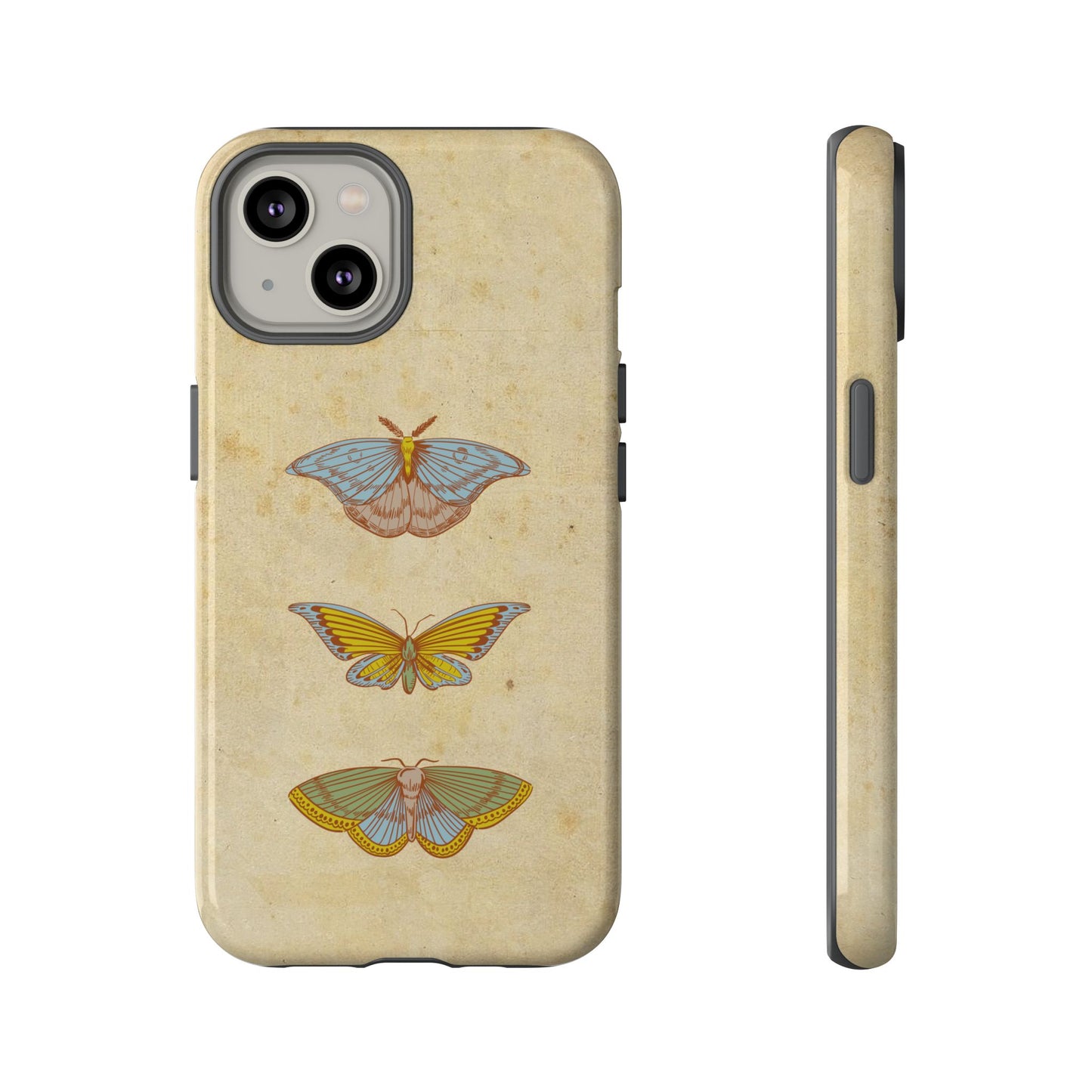 Minimal Vintage Butterfly Phone Case – Aesthetic Beige Background for iPhone, Samsung & Pixel